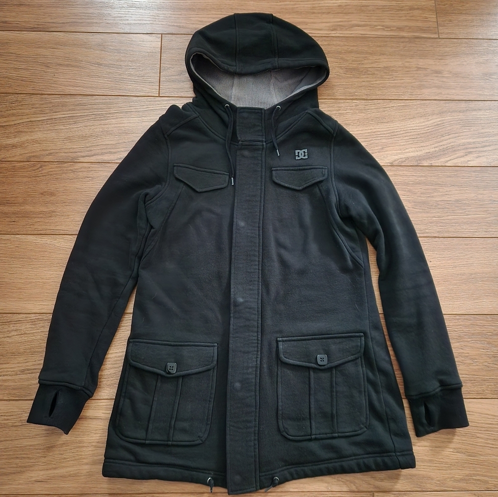 DC Shoes Cotton Sweatshirit Hoddie Jacket Black Medium